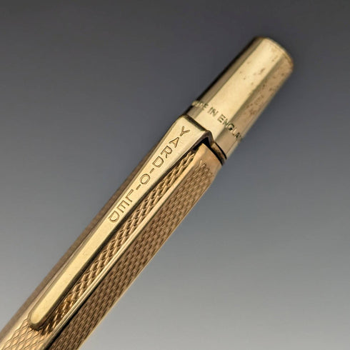 British Vintage Yard O Red Rolled Gold Hexagon Propelled Pencil in Case